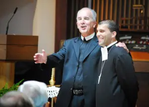 (L-R) District of Eastern North America Visitor Bro. Dennis Malloy and Bro. David Deradoorian