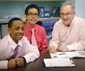 Bro. Lawrence Goyette and students