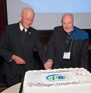 Brother Peter Bray, FSC, and Cardinal Theodore McCarrick