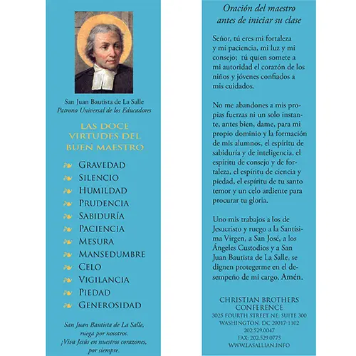 12 Virtues Bookmark (Spanish) - 100 pcs.
