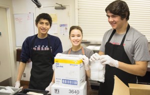 Students from La Salle High School in Pasadena, California, do service work out in the local community. Courtesy La Salle High School